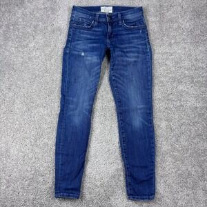 Current/Elliott The Stiletto Sahara‎ Destroy Skinny Jeans Blue Low Rise Size 24